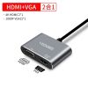 唯格 type-c扩展坞拓展转换器网卡HDMI/USB/VGA多功能办公室投影 二合一[HDMI+VGA]支持同显