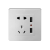 五孔面板插座双USB 220V 10A