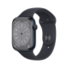 2022年新款 苹果 Apple Watch Series 8 蜂窝版+GPS 45mm 午夜色铝金属表壳 运动型表带 45毫米 S8手表
