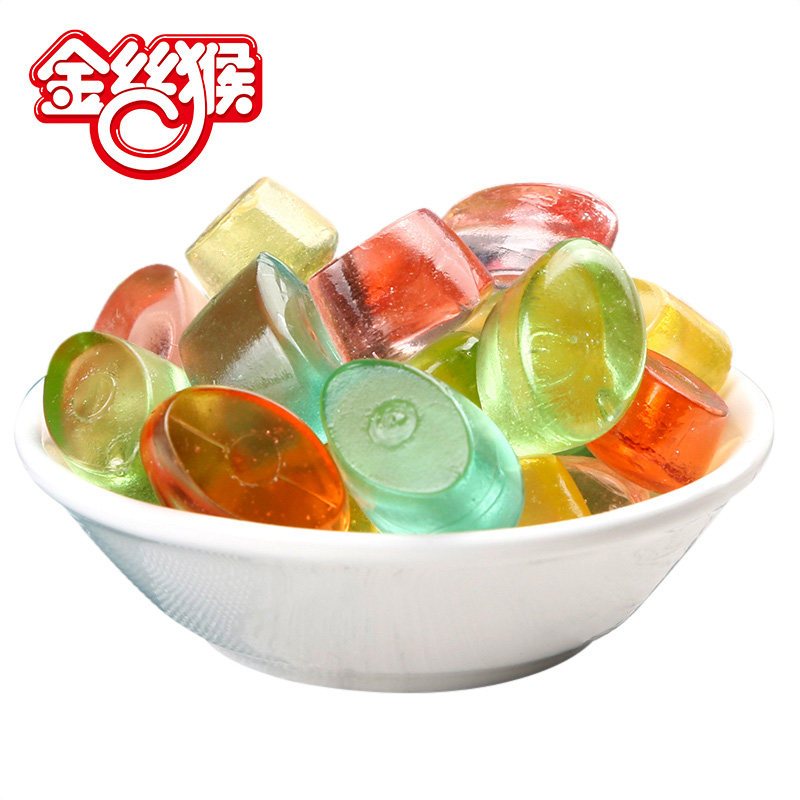 金丝猴果汁水晶糖果味硬糖散装500g婚庆喜糖零食糖果多口味混装多种