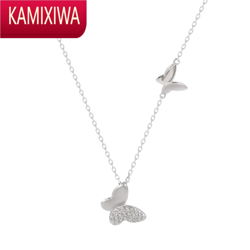 KAMIXIWAS蝴蝶项链女锁骨链小众设计ins风气质轻奢简约饰品高级感