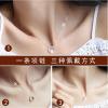 [一款三带]S925纯银项链女款 韩版时尚配饰 银饰品 短款锁骨链 情人节礼物送女友送女朋友七夕情人节礼物