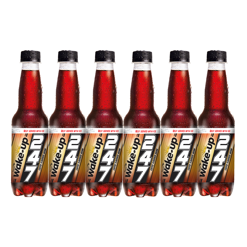 越南进口wake up威拿247咖啡风味碳酸饮料330ml*6瓶添加牛磺酸 提神