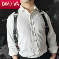 KAMIXIWA朋克皮质宽手链潮男生日礼物霸气骷髅铆钉炫酷手环圈饰品情侣手镯