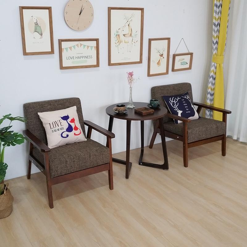 休闲桌椅三件套北欧现代简约卧室阳台迷你小茶几组合客厅实木椅子