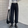 2020春秋新款大码胖mm高腰九分牛仔裤女宽松显瘦直筒阔腿老爹裤潮