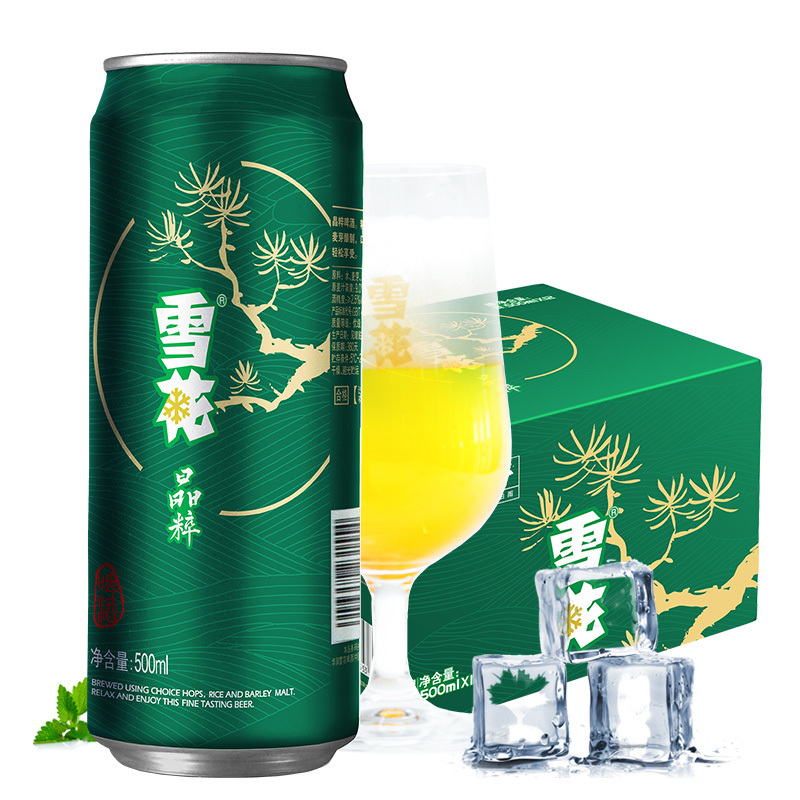 雪花啤酒(Snowbeer)晶粹 500ml*12听 (清爽升级版) 整箱装高清大图