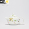 三维工匠德化瓷器 手绘荷花茶壶 陶瓷功夫茶具 西施单壶 茶席百搭