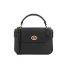蔻驰 COACH 品 女士新款中号黑色皮质手提单肩斜挎包 C1557 IMBLK礼物