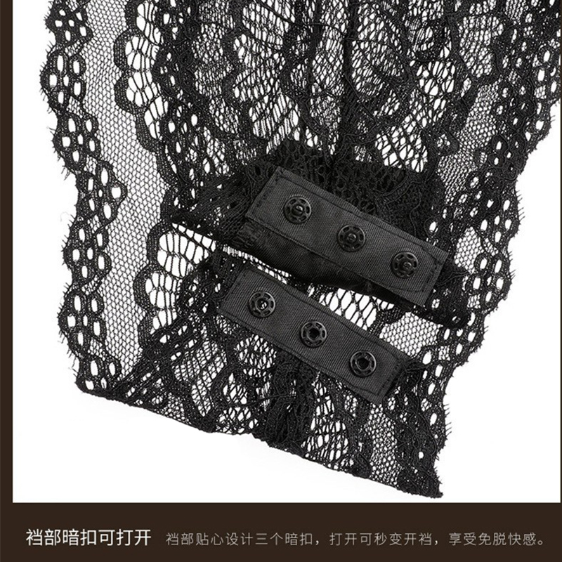 长夜漫漫性感情趣内衣 制服套装蕾丝花边透视诱惑 免脱女式情趣睡衣 夜店制服网眼挑逗黑网袜 夫妻房事情趣成人用品高清大图