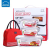 乐扣乐扣(locklock)保鲜盒 GLASS保鲜盒3件套 (380ml+500ml+1000ml)LLG821S001