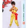 小学生幼儿园太极训练服儿童武术表演服中学生长短袖练功演出服装 黄色短袖 100cm