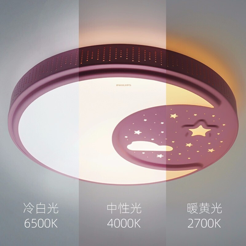 飞利浦 (PHILIPS)吸顶灯儿童房卧室书房创意童趣卡通简约温馨可爱LED吸顶灯 童绘高清大图