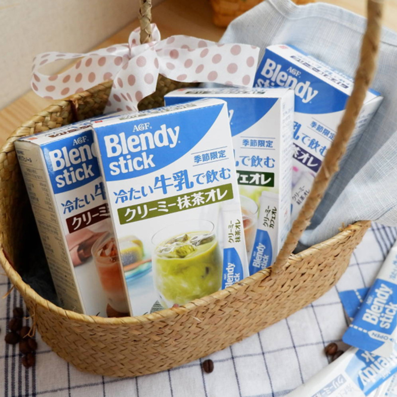 (清仓)-季节限定日本进口AGF Blendy冷泡牛乳系列奶茶 速溶固体饮料可可抹茶咖啡多口味冰冲饮