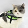 荧光绿+1.5米绳+字帖*2 S(胸围25-30cm-4斤内) 猫咪牵引绳防挣脱逃脱外出专用猫链子背心式溜猫绳栓遛小幼猫