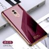 oppo r17手机壳电镀超薄R17方表指环支架保护套全包镜头硅胶软壳 case-酒红色[不带支架] oppo r17