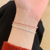 s925纯银双层新年红绳手链小众设计轻奢编织手绳女本命年礼物