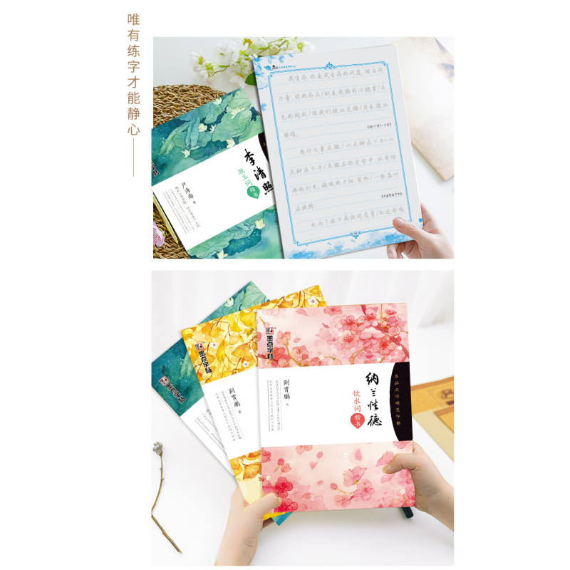 纳兰性德 [正版]字帖女生字体漂亮文艺清新古风练字大学生高中生速成初学者簪花小楷字帖卫夫人女网红练字帖硬笔簪花小楷