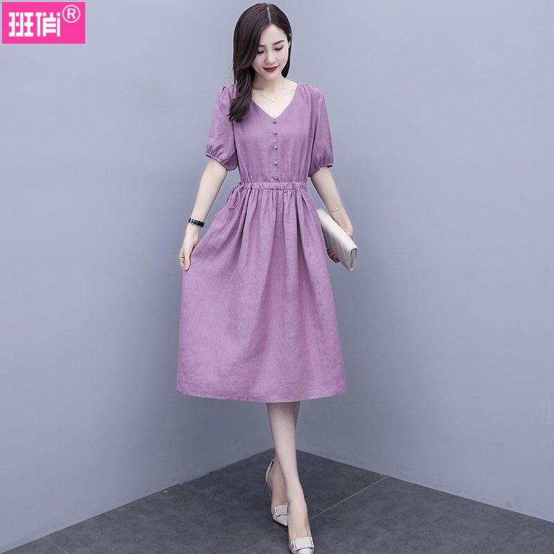 班俏banqiao长袖格子连衣裙中长款2020年春秋季新款气质女装韩版系带