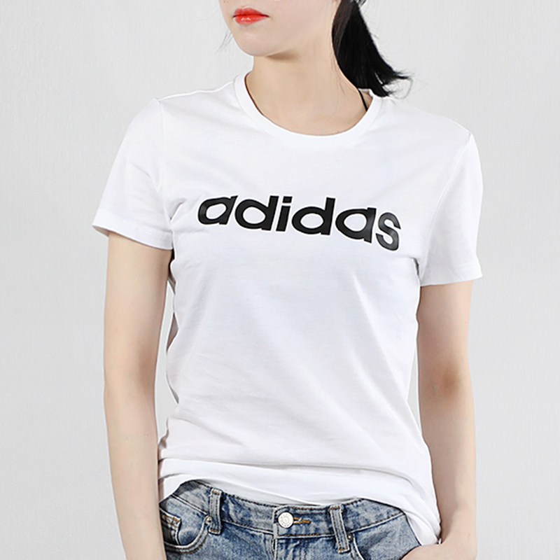 Adidas/阿迪达斯女装2019夏季新款运动上衣宽松透气短袖T恤