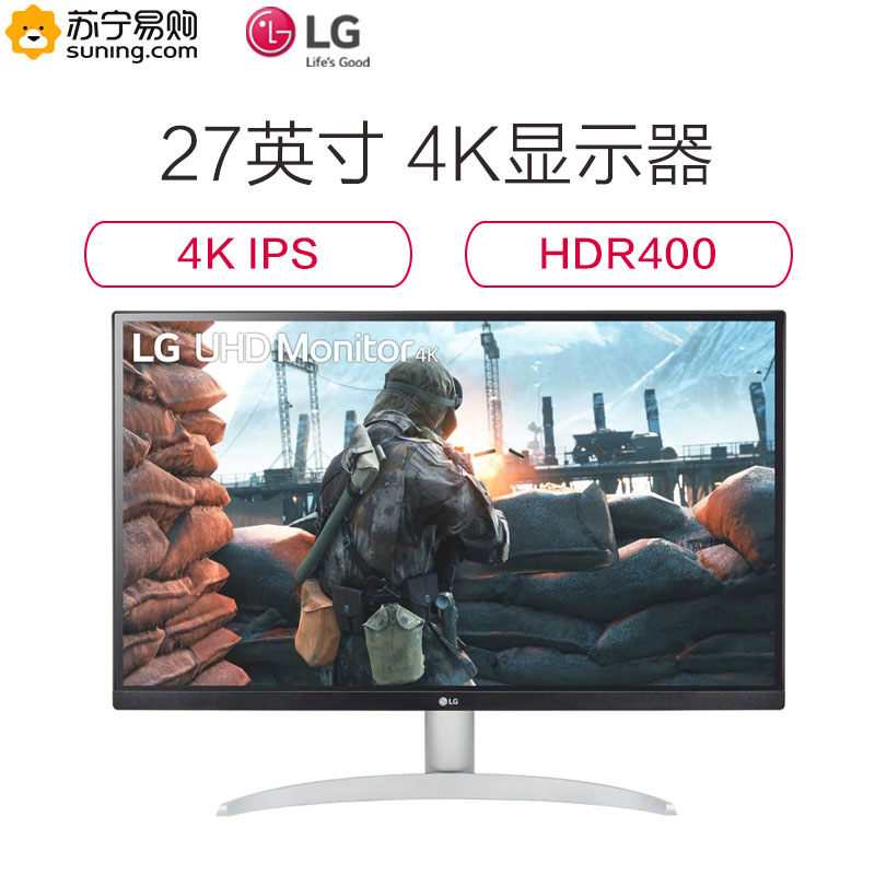 LG 27UP600 -W 27英寸 UHD 4K超高清 HDR400 IPS 适用PS5 设计师 广色域 微边 阅读模式 游戏 显示器高清大图