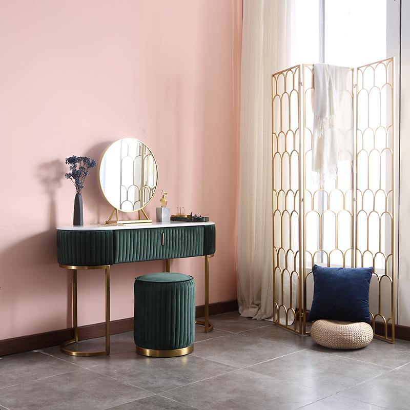 北欧金属简约屏风可移动隔断现代客厅玄关双面