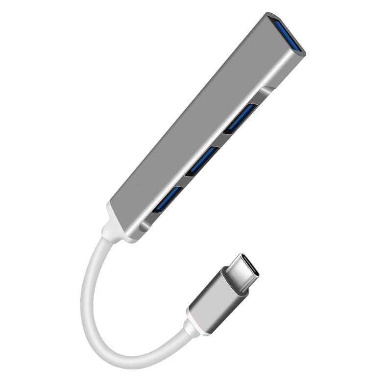 usb3.0扩展器转换接头多口typec笔记本电脑拓展坞多用功能外接u盘一拖四tpc转usb接口hub集分线器