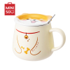 名创优品 (miniso) 卡通动物系列茶具带盖带勺陶瓷杯(370mL)