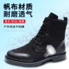 黑色春秋帆布款 37 春夏透气网鞋马丁靴男款超轻防滑户外靴帆布高帮靴子保安鞋工装靴