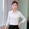 艳如飞白衬衫女短袖长袖宽松夏装半袖工作服正装工装大码衬衣职业女装ol大码女装