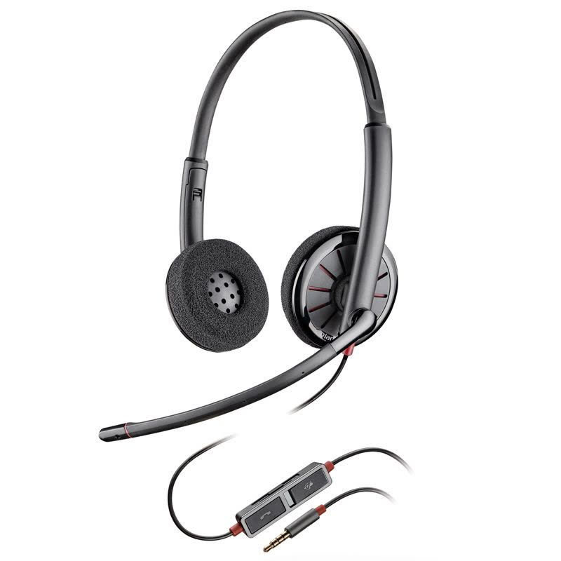 缤特力(Plantronics)C225 头戴式耳机带麦克风/听力保护/有线降噪耳麦/学习教育图片