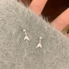 s925纯银鱼尾流苏耳环轻奢小众气质耳骨钉甜美百搭耳钉高级感