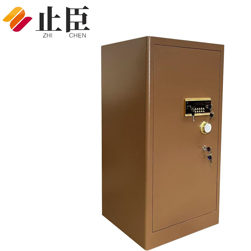 止臣 保险柜保险箱电子密码锁保险收纳柜保管箱存放柜储物柜 咖高清大图
