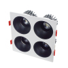 LED射灯 防眩光 嵌入式 黑架+黑杯-四头15W*4中性光