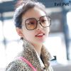 太阳镜眼镜女圆脸茶色蹦迪显脸小潮墨镜韩版个性超大框方框网红款