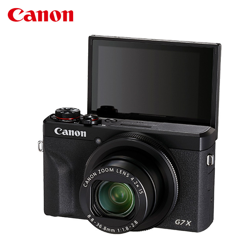 佳能(Canon)PowerShot G7X Ⅲ 黑色 数码相机 Vlog视频拍摄 约2010万有效像素 3英寸屏幕