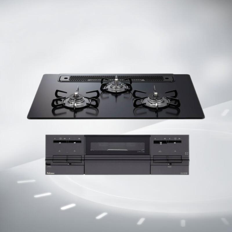 日本原装进口PALOMA百乐满嵌入式燃气灶BRILLIO系列75cm玻璃银色台面PD-743W-75GZ
