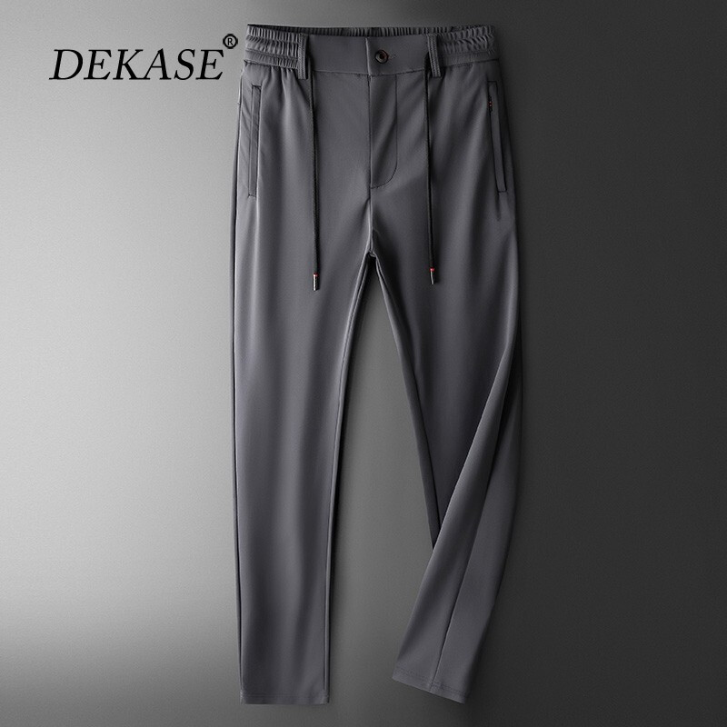 杜卡西品牌运动裤男宽松直筒弹性休闲裤男高端丝滑舒适时尚大码运动