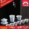 景德镇手绘盖碗青花瓷功夫茶具套装家用中式陶瓷茶壶茶杯礼盒装