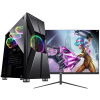 铭能 i9级十核E5-2670V2/GTX1060/16G内存/480G高速固态 台式电脑 DIY组装机 台式机 电脑主机 组装电脑 家用办公商务学生直播游戏电脑台式+27英寸全套