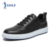 GOLF/高尔夫休闲鞋男秋季新品撞色编织纹系带潮流滑板鞋男透气舒适真皮鞋子男