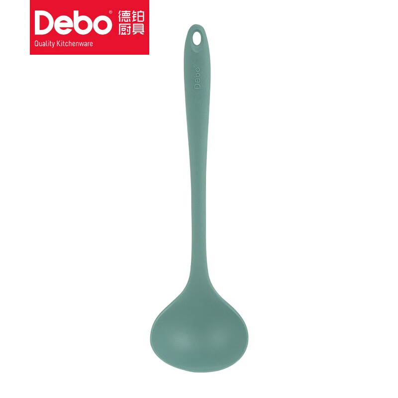 Debo德铂 海格威硅胶汤勺锅铲二件套 绿色高清大图
