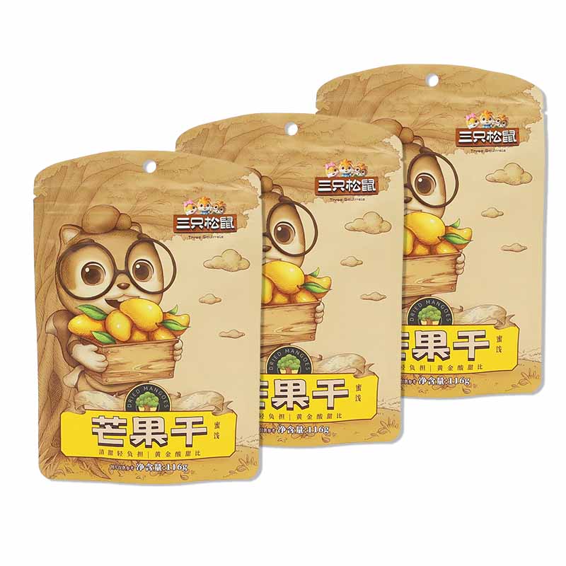 三只松鼠芒果干经典零食即食蜜饯果脯水果干小吃芒果干116g*3袋