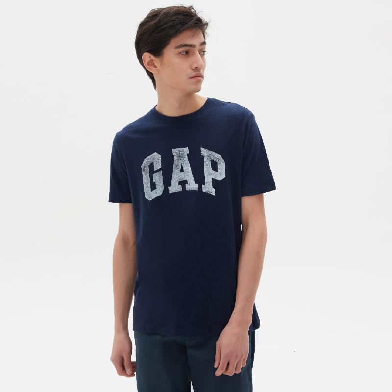 gap男装纯棉logo短袖t恤秋季645254男士潮流帅气衣服情侣款上衣视频