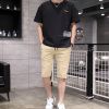 梵克公牛夏季短袖T恤男士套装流一套搭配帅气棉衣服男装韩版宽松体恤