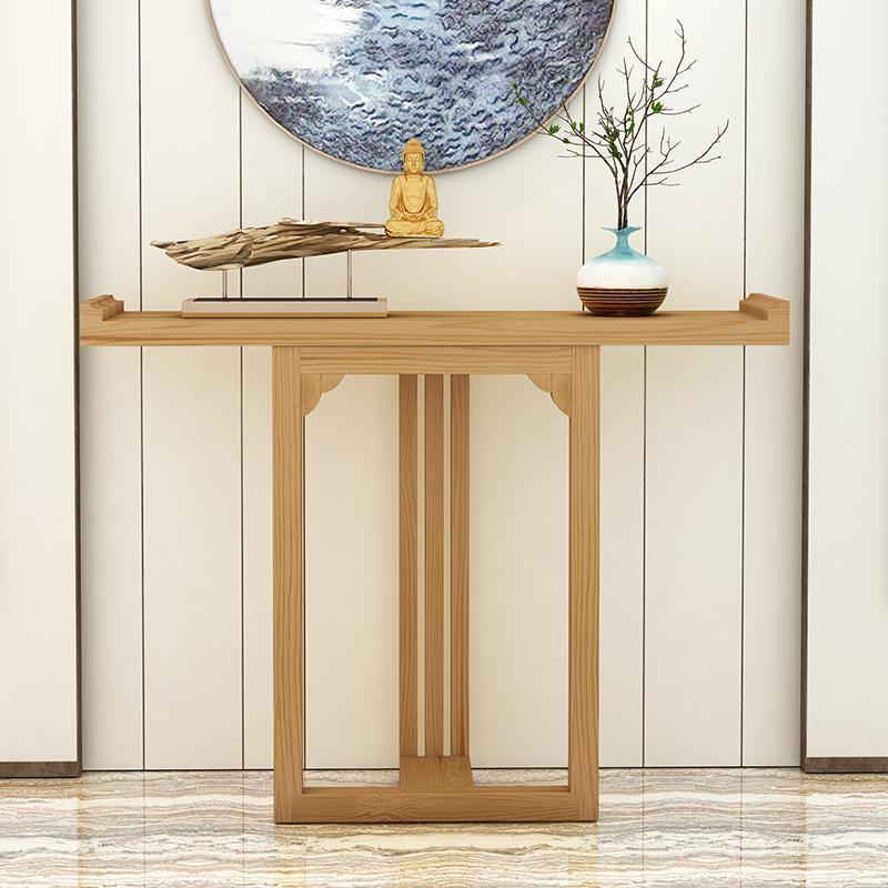 新中式玄关桌中堂禅意供桌入户翘头实木香案仿古长条案大厅玄关柜定制