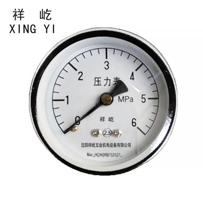 祥屹 压力表轴向检测定制型 Y40Z 块 0-6Mpa