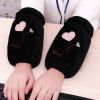 袖套女短款秋冬套袖成人韩版可爱办公室工作护袖学生儿童秀套手袖 袖套短款爱心黑色 1双装