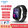创维Skyworth智能儿童电话手表4G全网通视频通话插卡语音微聊定位拍照防水支付 黑色