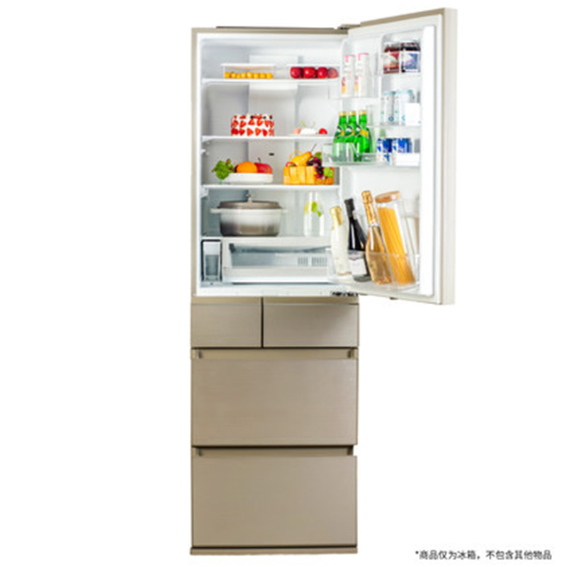 卖场同款松下 NR-E411BG-NH 嵌入式多门冰箱超薄60cm 380升电冰箱纳诺怡 智能WIFI 琥珀金高清大图